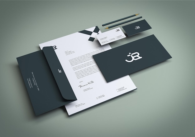 Minimale Branding-Briefpapier-Mockup-Designvorlage