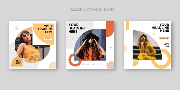 Minimale Mode Instagram Banner Set