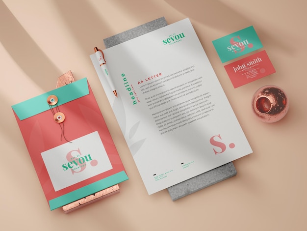 Minimale pastellbranding-modellvorlage