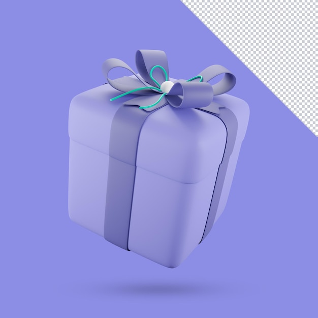 PSD minimale peri-geschenkbox isolierte 3d-illustration