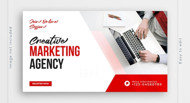 Minimale saubere digitale Marketing-Banner-Vorlage für Social-Media-Werbung Branding Unternehmensförderung