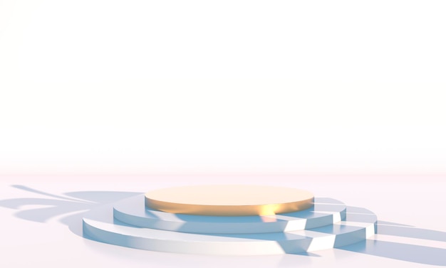 Minimale Szene mit geometrischem Podium-Rendering