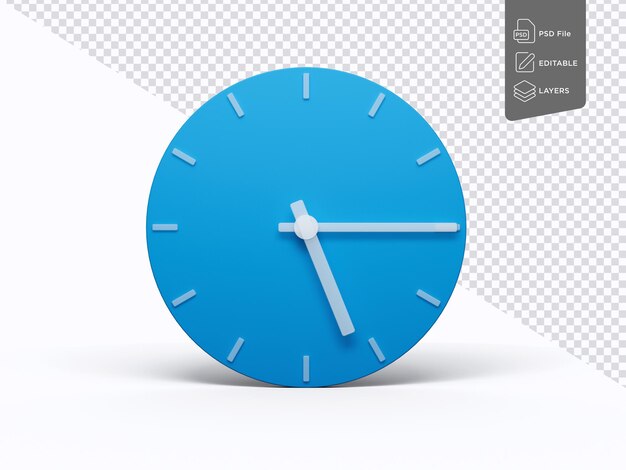 Minimale Uhrzeit 0515 O39 oder fünf fünfzehn O39 auf weißem Hintergrund 3D-Illustration