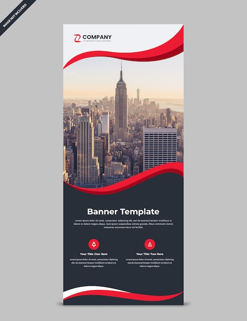 Minimale unternehmens-rollup-banner-vorlage