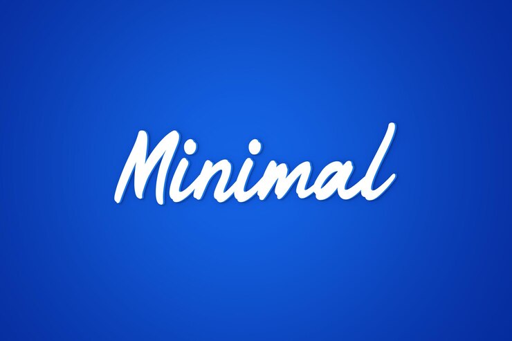 PSD minimaler blauer prägetexteffekt