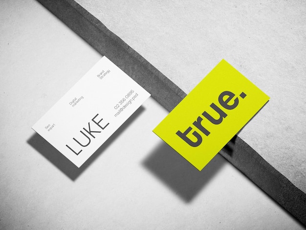 Minimaler Branding-Mockup für Visitenkarten