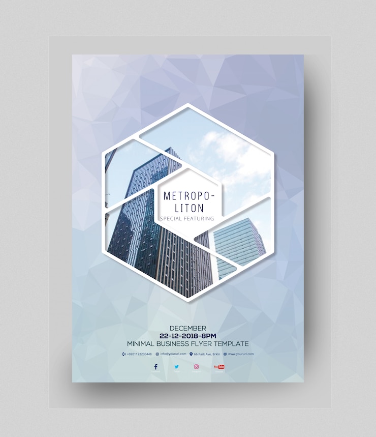 PSD minimaler business-flyer