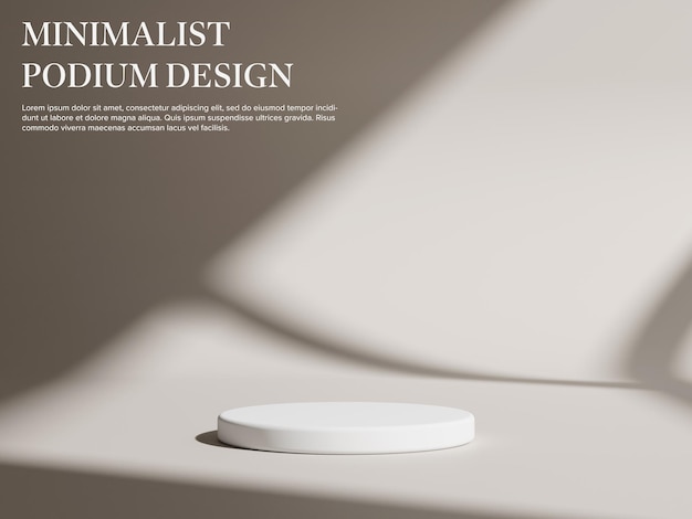Minimales 3D-Podium-Design mit minimalistischem ästhetischem Hintergrund