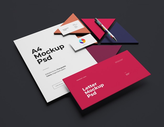 Minimales Briefpapier-Branding-Mockup