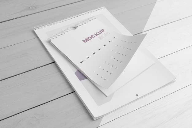 PSD minimales kalender-mock-up-sortiment