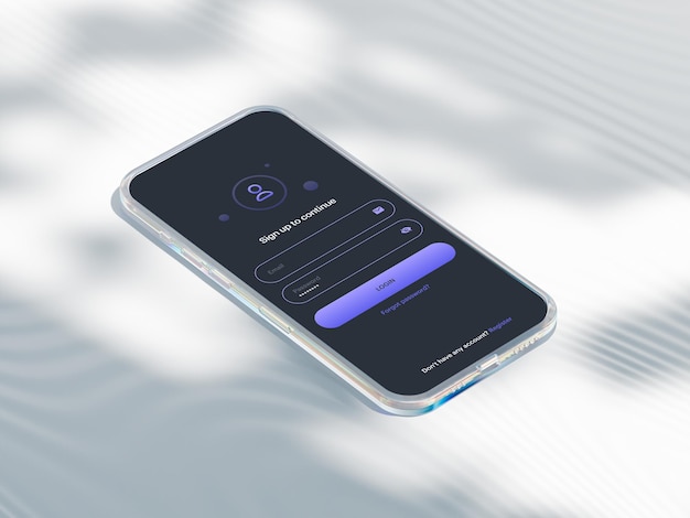 Minimales und modernes mobiles Mockup