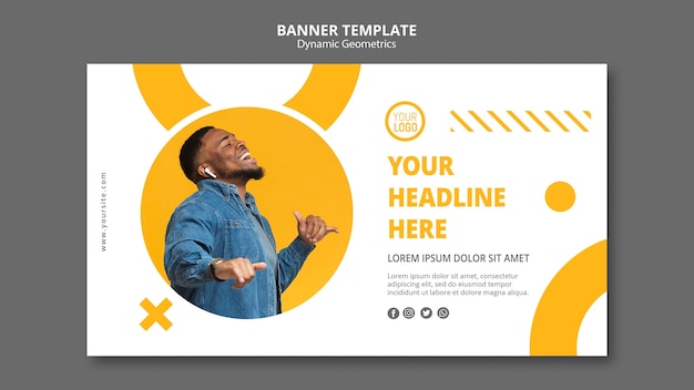 PSD minimalist business business template banner