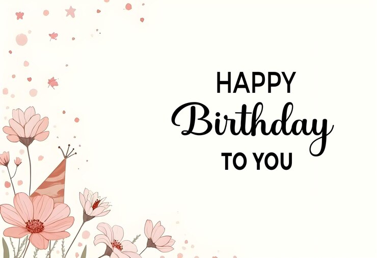 Minimalist HandDrawn Birthday Poster
