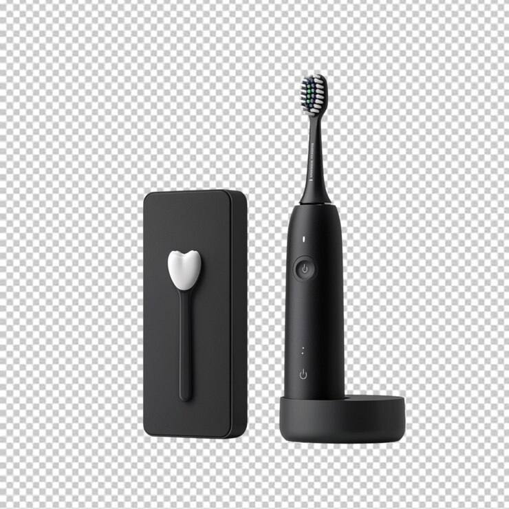 PSD minimalist toothbrush design on transparent background png