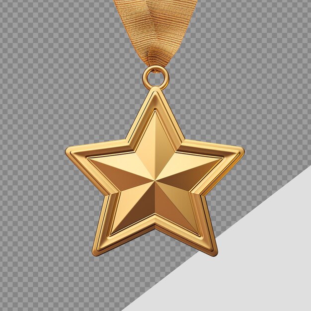 PSD minimalista 3d medalla estrellas premios png aislados en fondo transparente