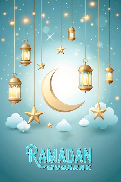 Minimalista islámico Ramadán Kareem plantilla de las redes sociales