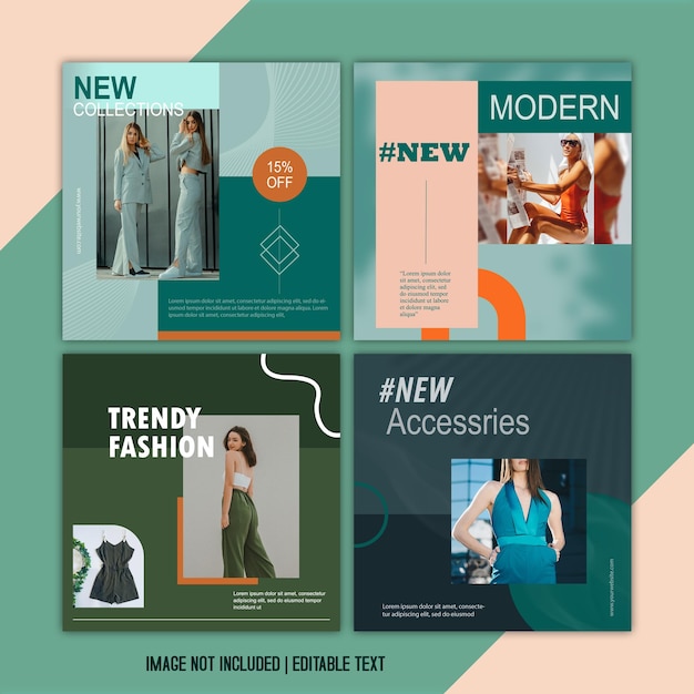 Minimalista moda Instagram modello di poster di progettazione Collezioni.