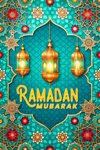 Minimalista Ramadan Kareem Template Post nas redes sociais