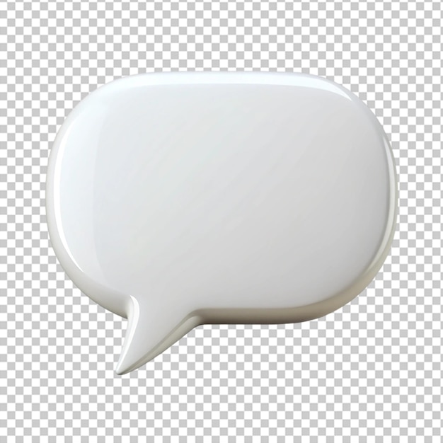 Minimalistic 3d dialog cloud on white background