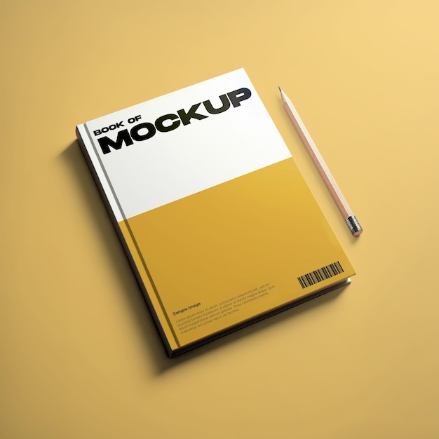 PSD minimalistische bearbeitbare buchcover-mockup-psd-datei