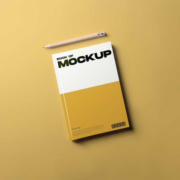 PSD minimalistische bearbeitbare buchcover-mockup-psd-datei