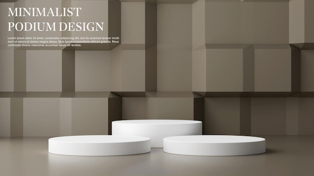 Minimalistische braune 3D-Podium-Produktpräsentation