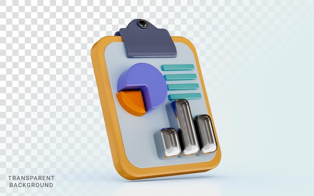 Minimalistische bunte Infografik mit Elementdesign Kreisdiagramme Diagrammleisten 3D-Rendersymbol