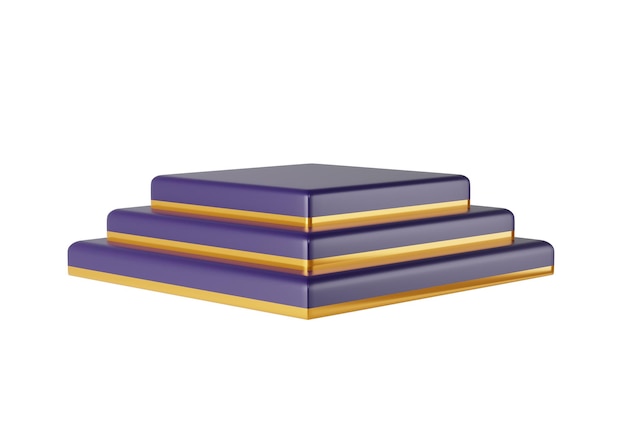 PSD minimalistische dunkle podiums-mockup-szene mit goldener linie, 3d-rendering abstrakter hintergrundkomposition