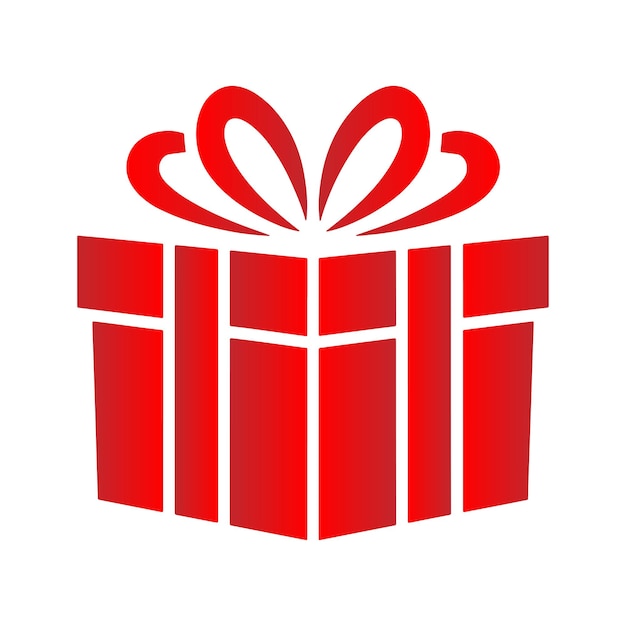 Minimalistische Illustration einer Geschenkkiste