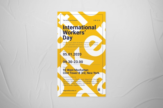 Minimalistische Instagram-Story zum Internationalen Arbeitertag