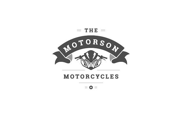 Minimalistische Retro-Motorrad-Service-Restaure-Shop-Rennen-Community-Logo-Design-Vorlage