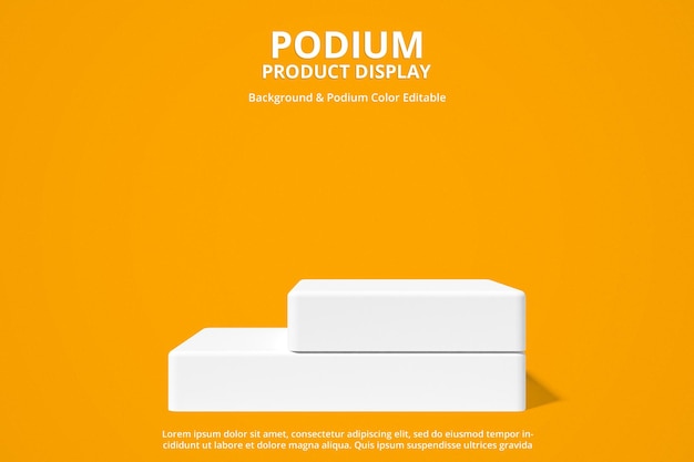 Minimalistischer moderner podiumshintergrund für branding und produktpräsentation 3d-rendering