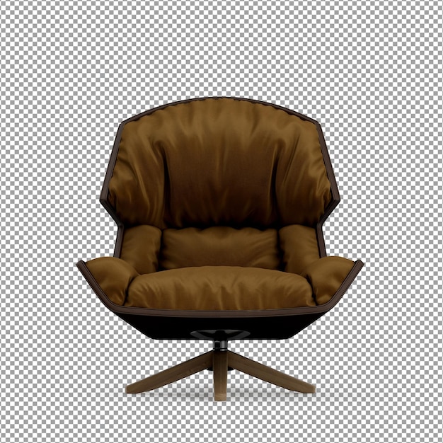 Minimalistischer Sessel in 3D-Rendering