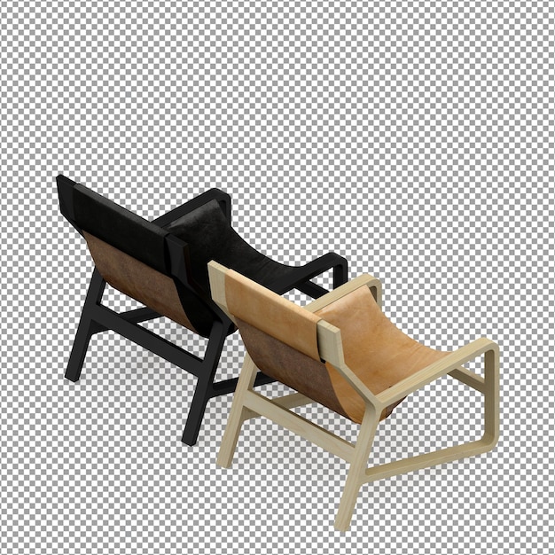 Minimalistischer Sessel in 3D-Rendering