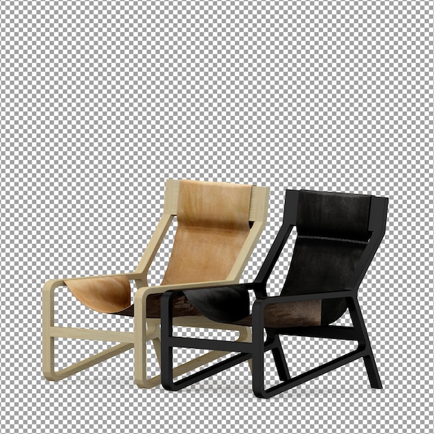 Minimalistischer Sessel in 3D-Rendering