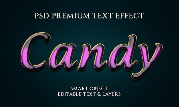 Minimalistisches Candy-Text-Effekt-Design