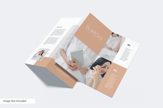 Minimalistisches DL-Bifold-Flyer-Mockup