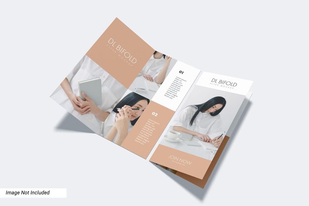 Minimalistisches DL-Bifold-Flyer-Mockup