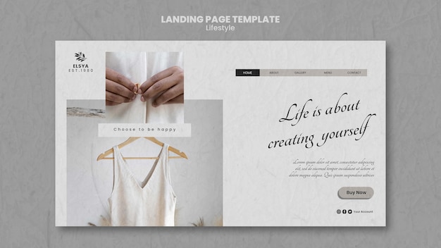 Minimalistisches lifestyle-template-design