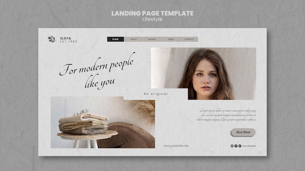 Minimalistisches Lifestyle-Template-Design