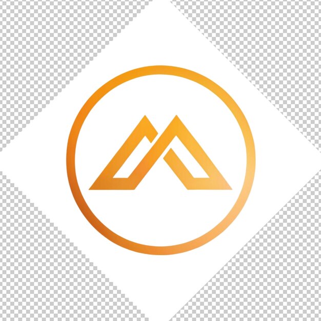 PSD minimalistisches logo auf durchsichtigem hintergrund
