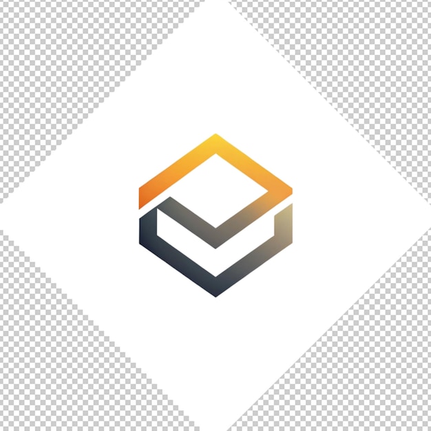 Minimalistisches logo auf durchsichtigem hintergrund