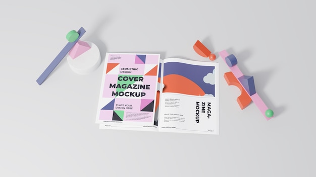 Minimalistisches Magazin-Mock-up-Sortiment