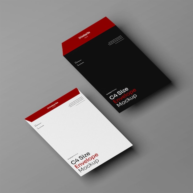 Minimalistisches Mockup für dunkle Umschläge