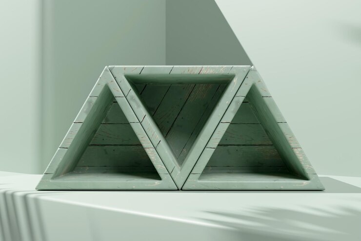 PSD minimalistisches podium der 3d-holzwiedergabe