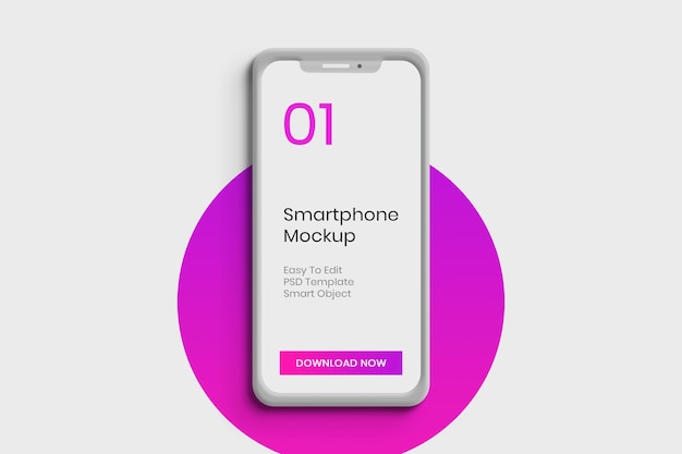 Minimalistisches Smartphone-Mockup-Design