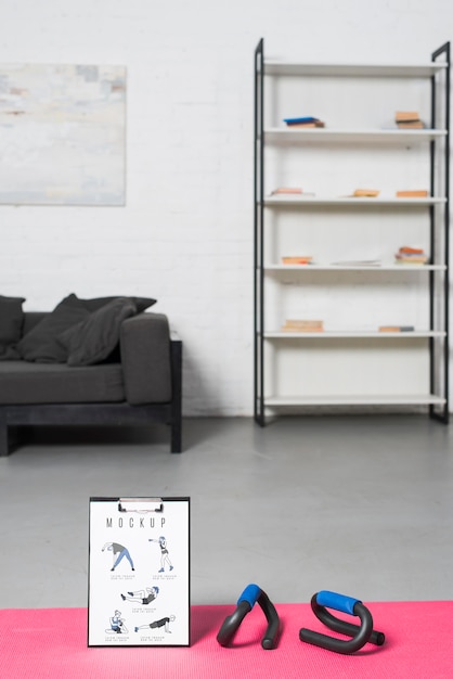 Minimalistisches sport-zu-hause-design-modell