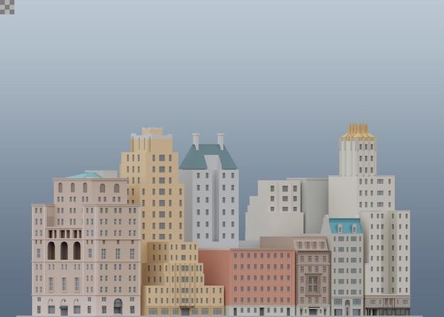 Minimalistisches Stadtbildmodell