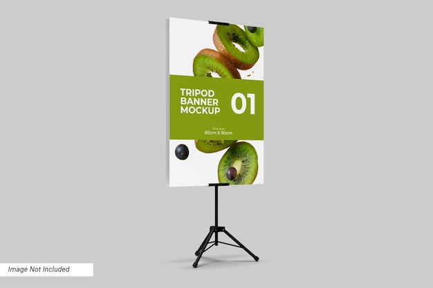 Minimalistisches stehendes stativ-banner-mockup