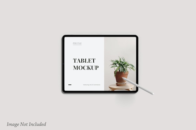 Minimalistisches tablet-bildschirmmodell premium psd